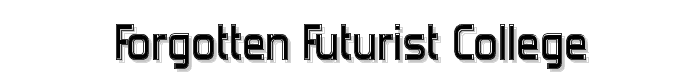 Forgotten Futurist College font